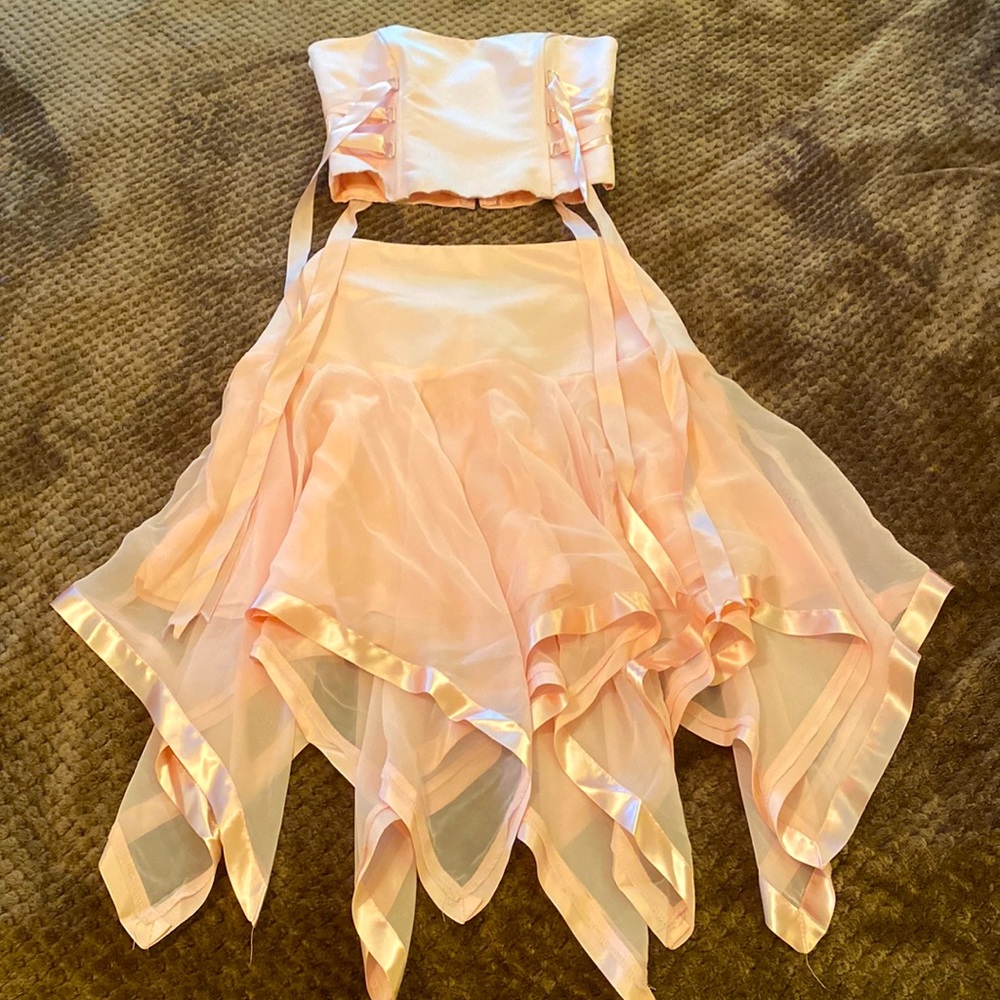 Vintage 1970’s Two Piece Corset Homecoming Dress